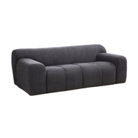 Aero 2 Seater Boucle Fabric Sofa Lounge Charcoal