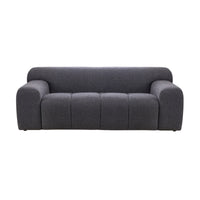Aero 2 Seater Boucle Fabric Sofa Lounge Charcoal
