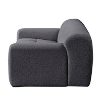 Aero 2 Seater Boucle Fabric Sofa Lounge Charcoal