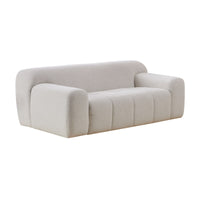 Aero 2 Seater Boucle Fabric Sofa Lounge Coco White