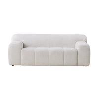 Aero 2 Seater Boucle Fabric Sofa Lounge Coco White