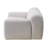 Aero 2 Seater Boucle Fabric Sofa Lounge Coco White
