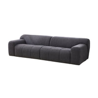 Aero 3 Seater Boucle Fabric Sofa Lounge Charcoal