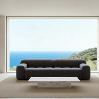 Aero 3 Seater Boucle Fabric Sofa Lounge Charcoal