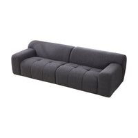 Aero 3 Seater Boucle Fabric Sofa Lounge Charcoal