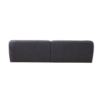 Aero 3 Seater Boucle Fabric Sofa Lounge Charcoal