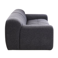 Aero 3 Seater Boucle Fabric Sofa Lounge Charcoal