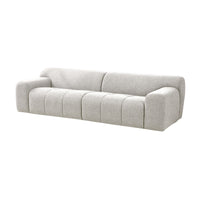 Aero 3 Seater Boucle Fabric Sofa Lounge Coco White