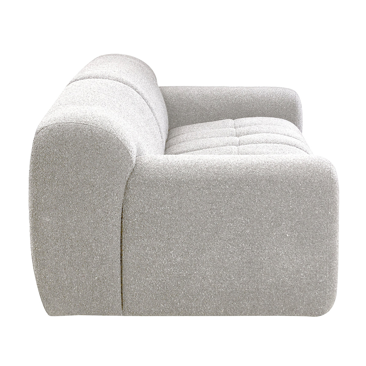 Aero 3 Seater Boucle Fabric Sofa Lounge Coco White