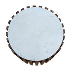 Agnes 50cm Marble Lamp Table Oak White