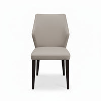 Aires 2pc Set Leather Dining Chair Dark Grey