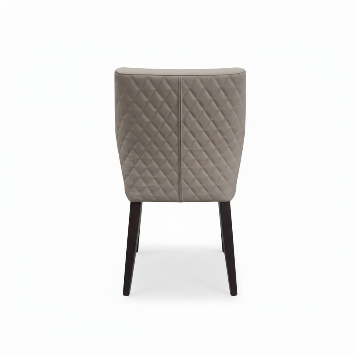 Aires 2pc Set Leather Dining Chair Dark Grey