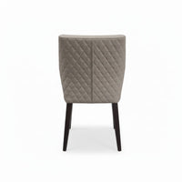 Aires 2pc Set Leather Dining Chair Dark Grey