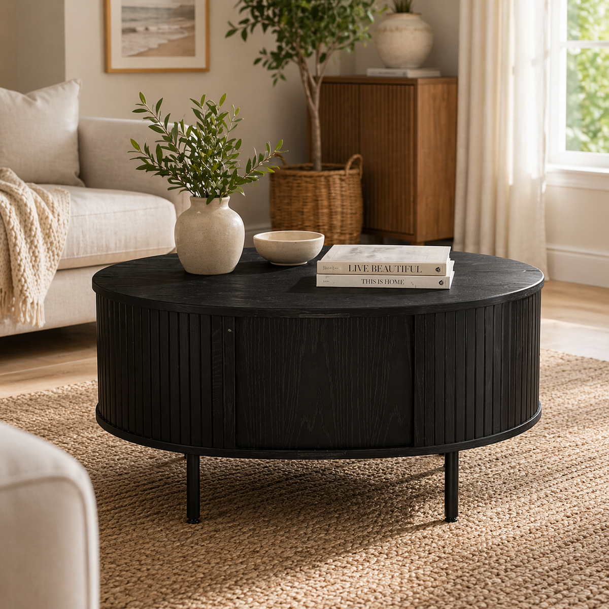 Alamein Dania 100cm Coffee Table Black