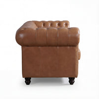 Alastair 1+2+3 Seater Sofa Set Lounge Genuine Leather Tan