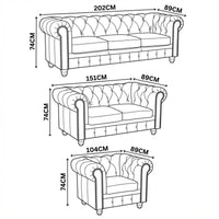 Alastair 1+2+3 Seater Sofa Set Lounge Genuine Leather Tan