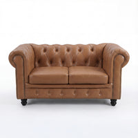 Alastair 2 Seater Sofa Lounge Genuine Leather Tan