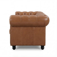 Alastair 2 Seater Sofa Lounge Genuine Leather Tan