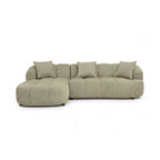 Alberto 2 Seater Sofa Lounge LHF Chaise Green
