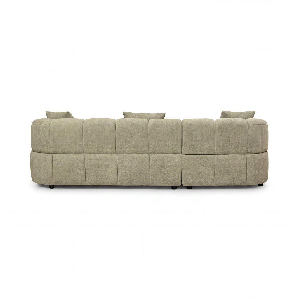 Alberto 2 Seater Sofa Lounge LHF Chaise Green