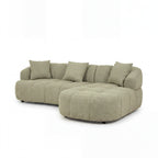 Alberto 2 Seater Sofa Lounge RHF Chaise Green
