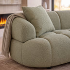 Alberto 2 Seater Sofa Lounge RHF Chaise Green