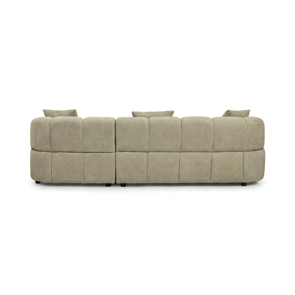 Alberto 2 Seater Sofa Lounge RHF Chaise Green