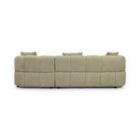 Alberto 2 Seater Sofa Lounge RHF Chaise Green