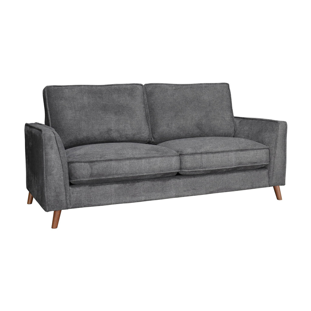 Alexa 3 + 2 Seater Set Fabric Sofa Anthracite Dark Grey