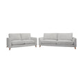 Alexa 3 + 2 Seater Set Fabric Sofa Glacier Light Grey