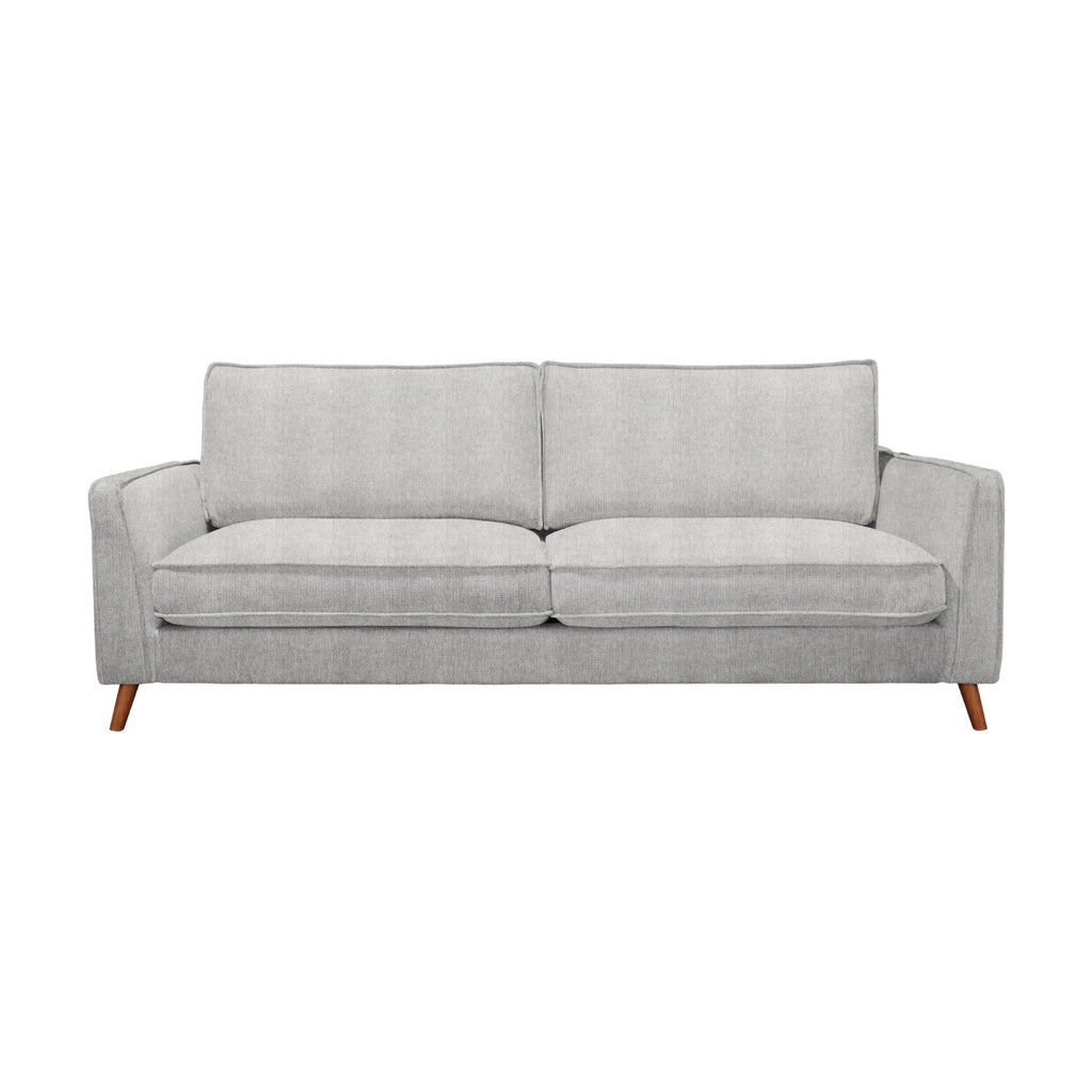 Alexa 3 Seater Fabric Sofa Glacier Light Grey