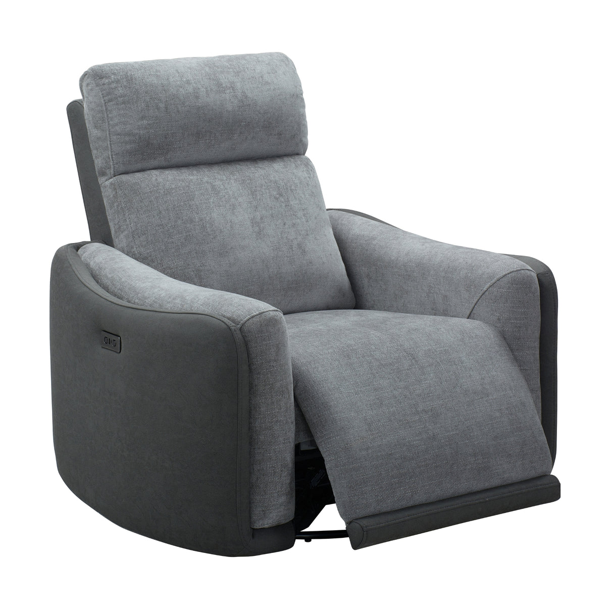 Alexios 1 Seater Fabric Electric Recliner Sofa Chair Lounge Grey