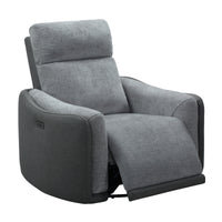 Alexios 1 Seater Fabric Electric Recliner Sofa Chair Lounge Grey