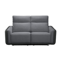 Alexios 2 Seater Fabric Electric Recliner Sofa Lounge Grey