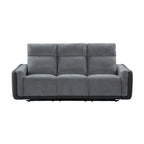 Alexios 3 Seater Fabric Electric Recliner Sofa Lounge Grey