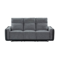 Alexios 3 Seater Fabric Electric Recliner Sofa Lounge Grey