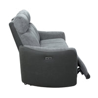 Alexios 3 Seater Fabric Electric Recliner Sofa Lounge Grey