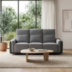 Alexios 3 Seater Fabric Electric Recliner Sofa Lounge Grey