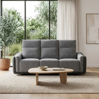 Alexios 3 Seater Fabric Electric Recliner Sofa Lounge Grey