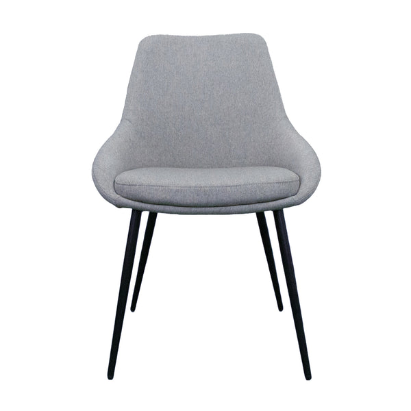 Alfie 4pcs Set Dining Chair Premium Fabric Upholstery Light Grey