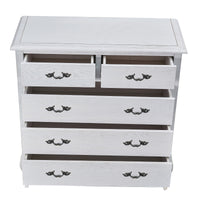 Alice 4pc Bed Frame Suite Bedside Tallboy Package White Queen 