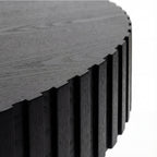 Alicia 100cm Wooden Round Coffee Table Black