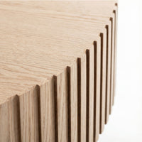 Alicia 100cm Wooden Round Coffee Table Natural