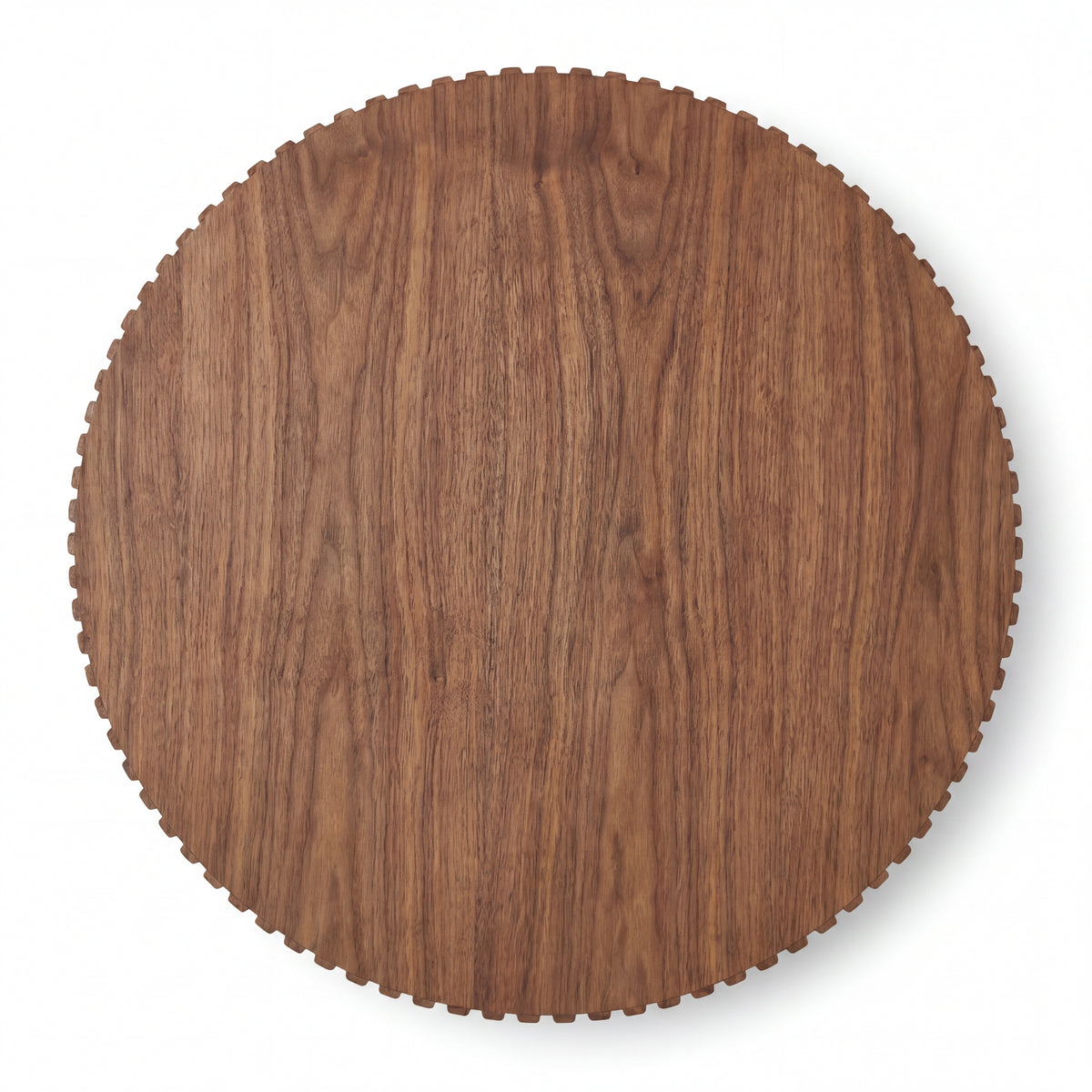 Alicia 100cm Wooden Round Coffee Table Walnut