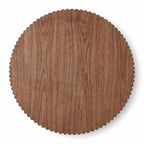 Alicia 100cm Wooden Round Coffee Table Walnut