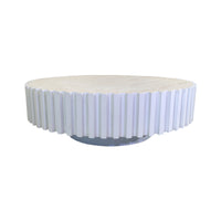 Alicia 100cm Wooden Round Coffee Table White 