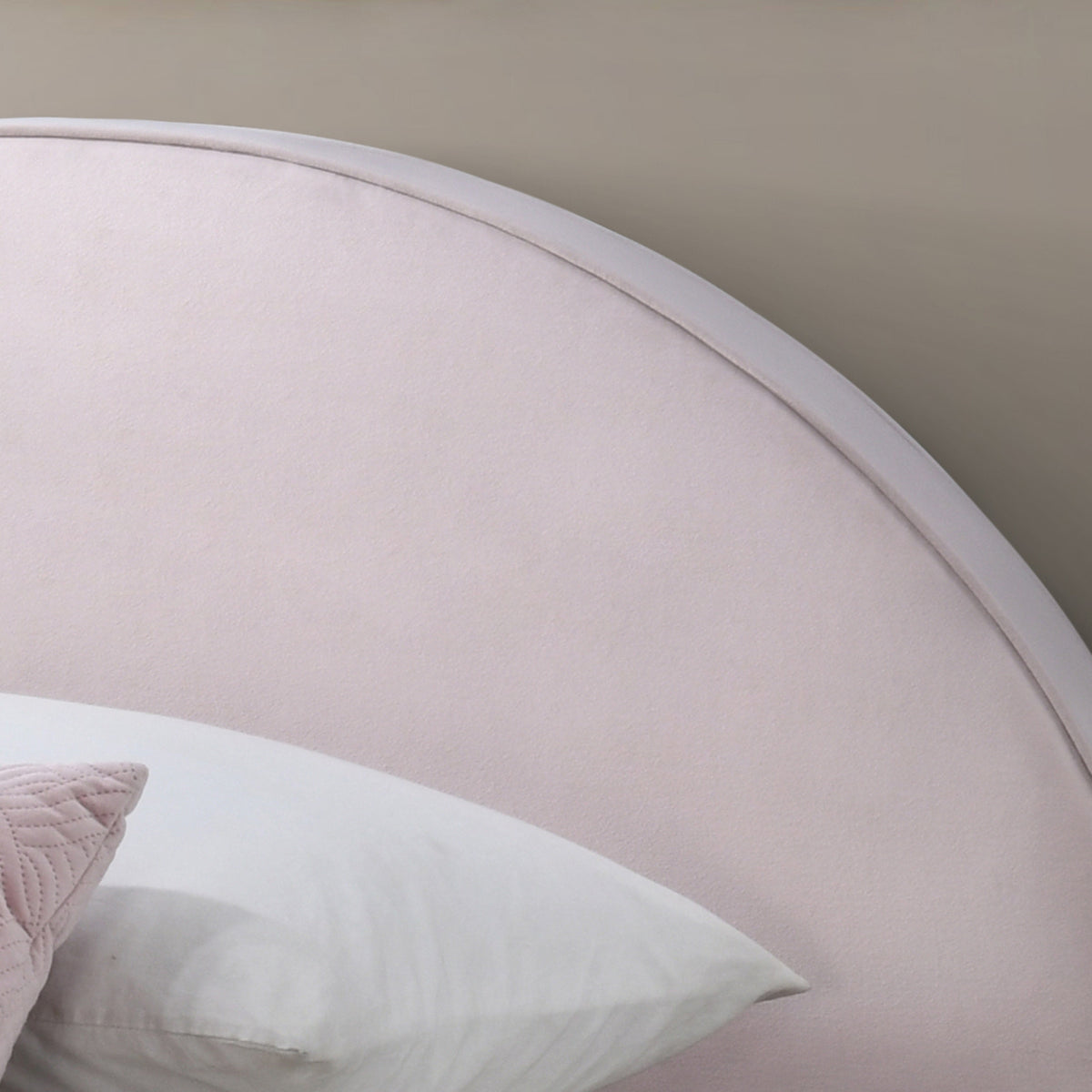 Alix King Single Bed Frame Velvet Fabric Pink