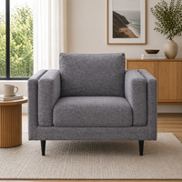 Almaty Fabric Armchair Occasional Arm Chair Fog Grey
