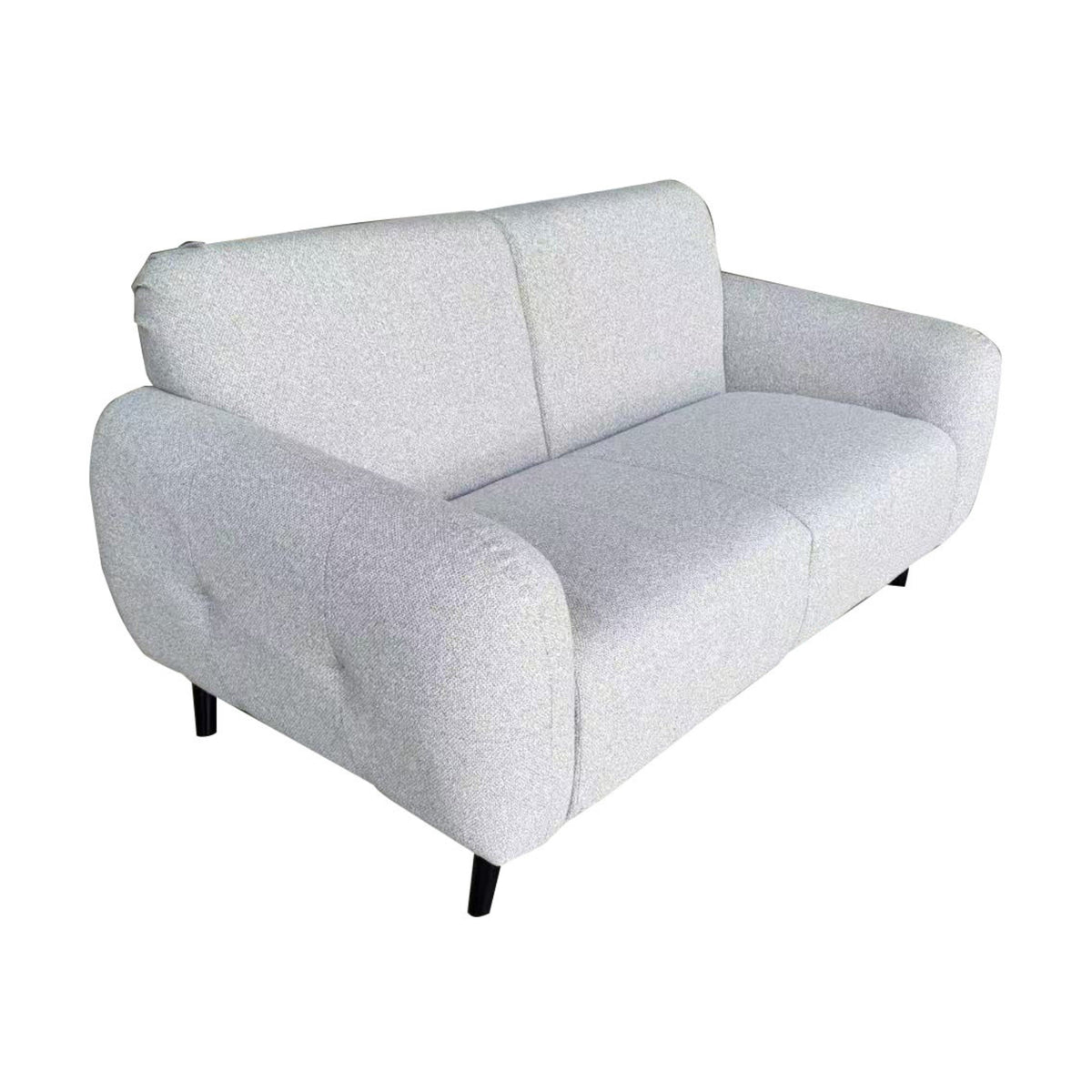 Almerio 2 Seater Fabric Sofa Silver