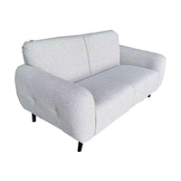 Almerio 2 Seater Fabric Sofa Silver